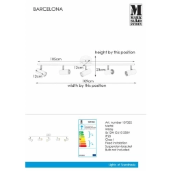 Plafon 5pł BARCELONA 107352 MARKSLOJD - zdjęcie produktu